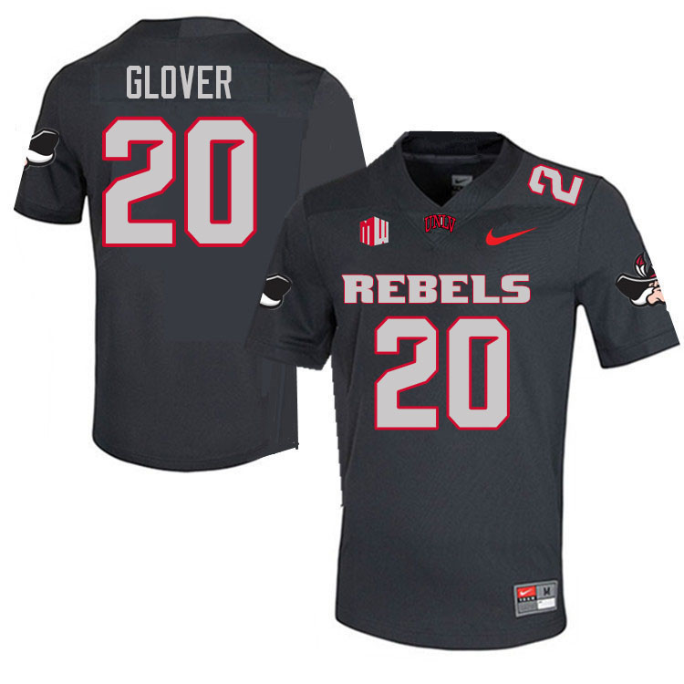 #20 Jaylon Glover UNLV Rebels College Football Jerseys-Retro Charcoal